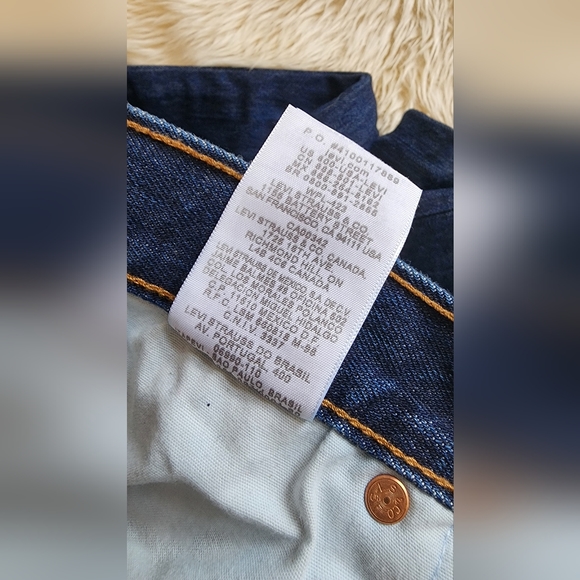 Men's 501 Button Fly Original Denim Jeans - Picture 10 of 13